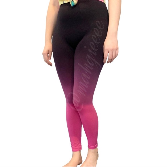 Pants - 3 LEFT Ombré footless yoga ankle tights